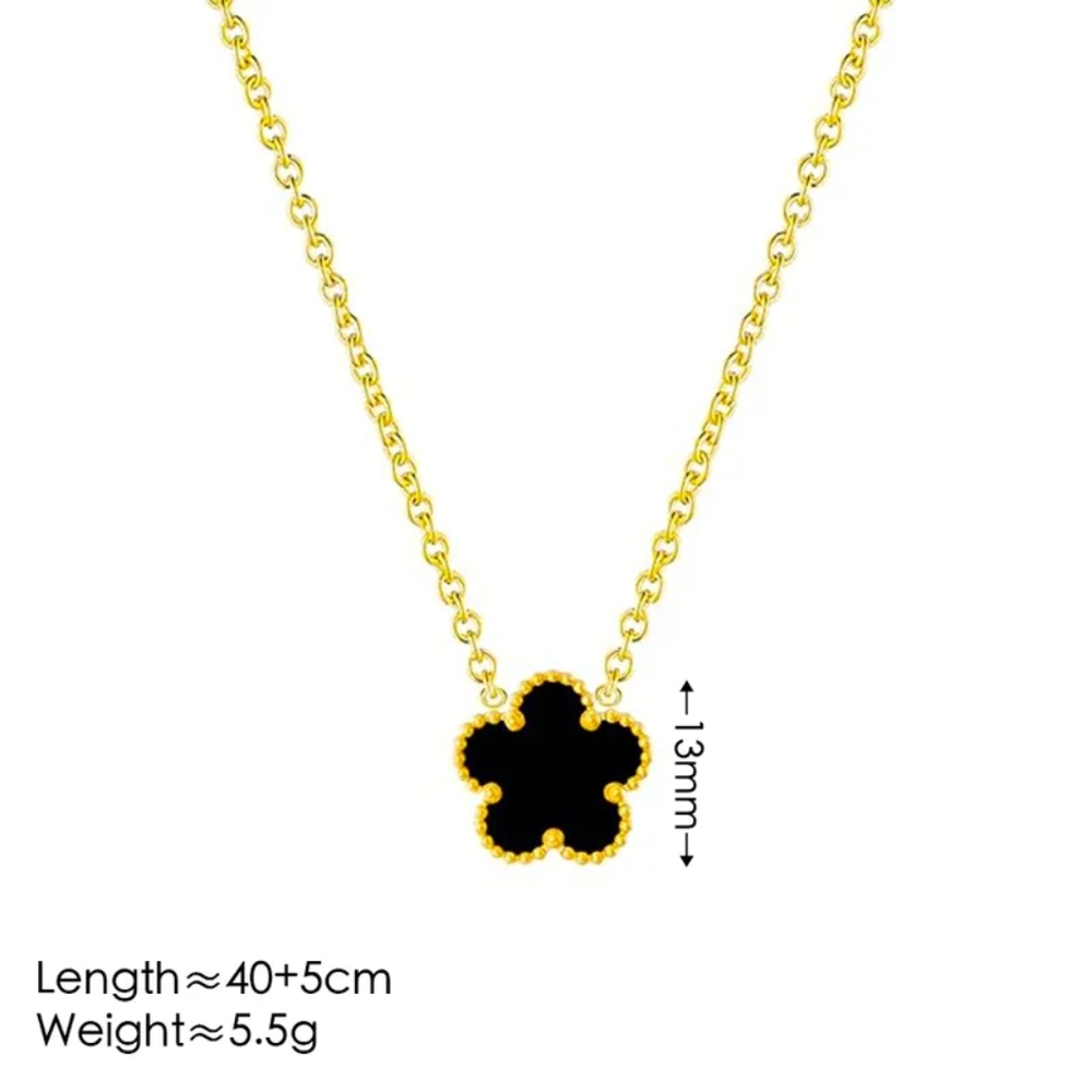 Sets 2pcs Necklaces Earrings Stainless Stell Color Black